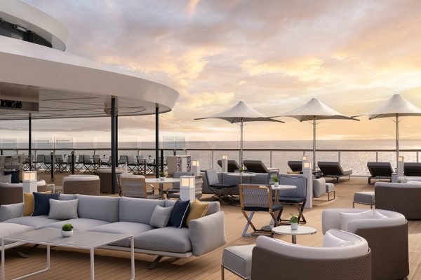 洋上で最も広いゲスト 1 人あたりのスペース比率